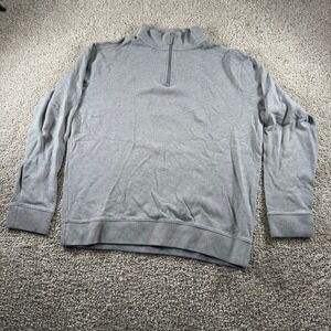 Southern Tide The Skipjack Sweater Mens Large Gray 1/4 Zip Classic Casual Preppy